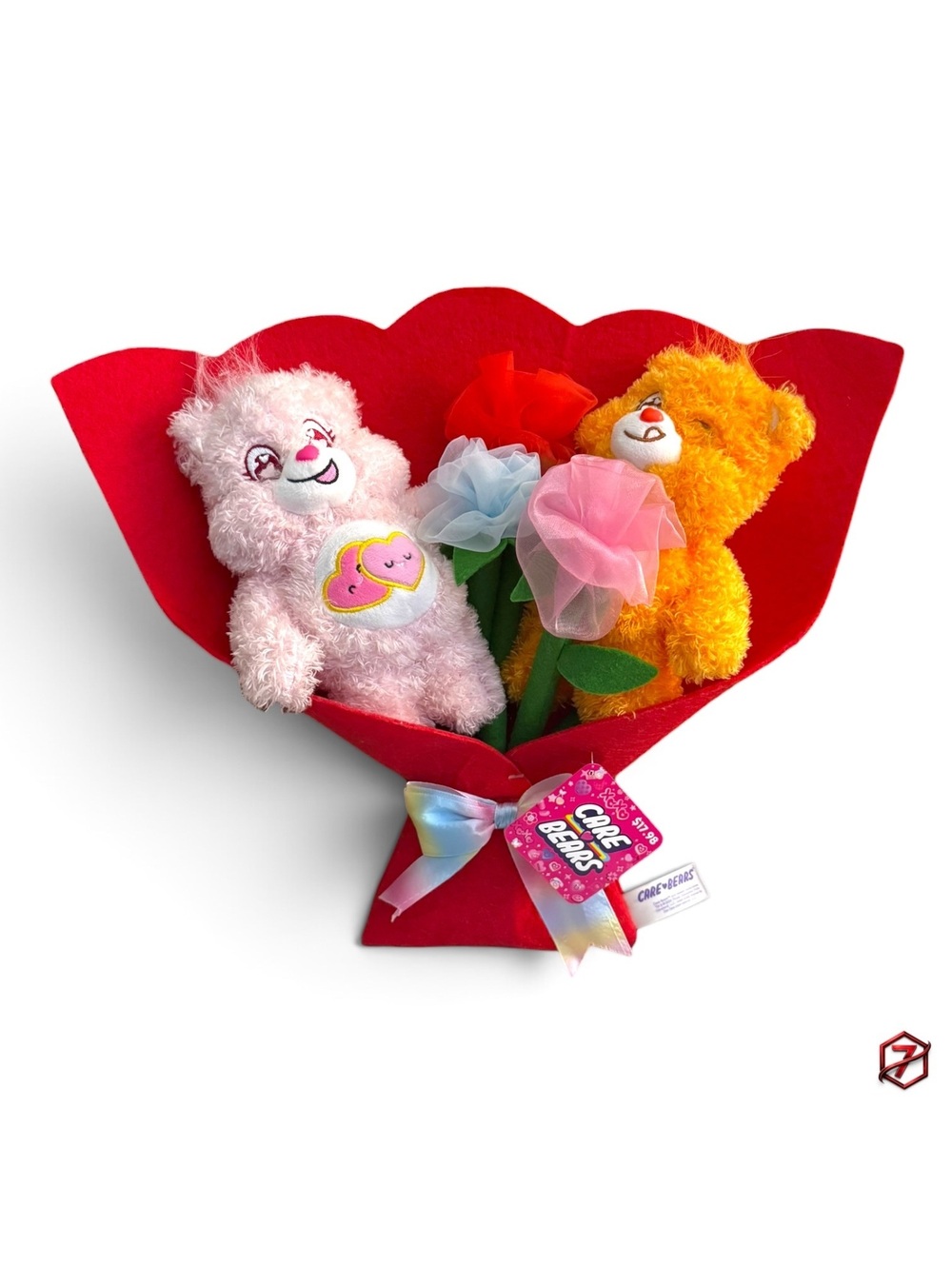 Care Bears Plush Bouquet Love-a-Lot Bear 2 Character Valentine Flowers NWT 2025